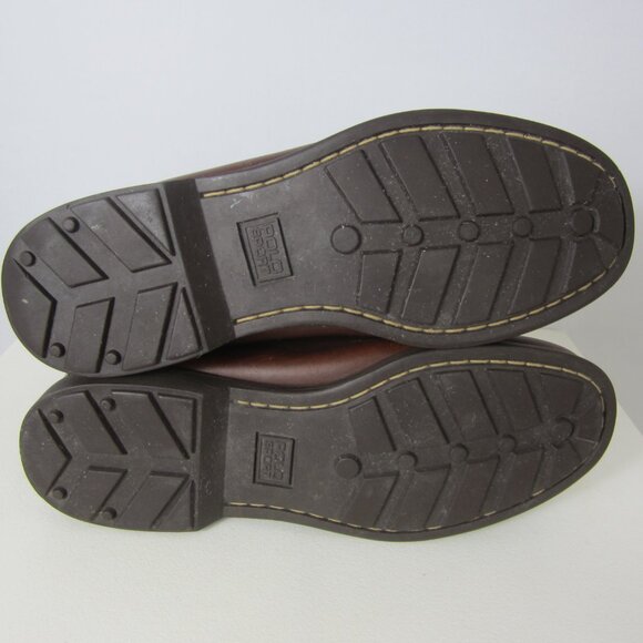 Polo Country Ralph Lauren Women 7.5 M Brown Leather Lace Up Moc Toe Ankle Boots - Picture 7 of 15